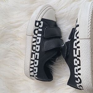 Burberry Kids Black and White Shoes
